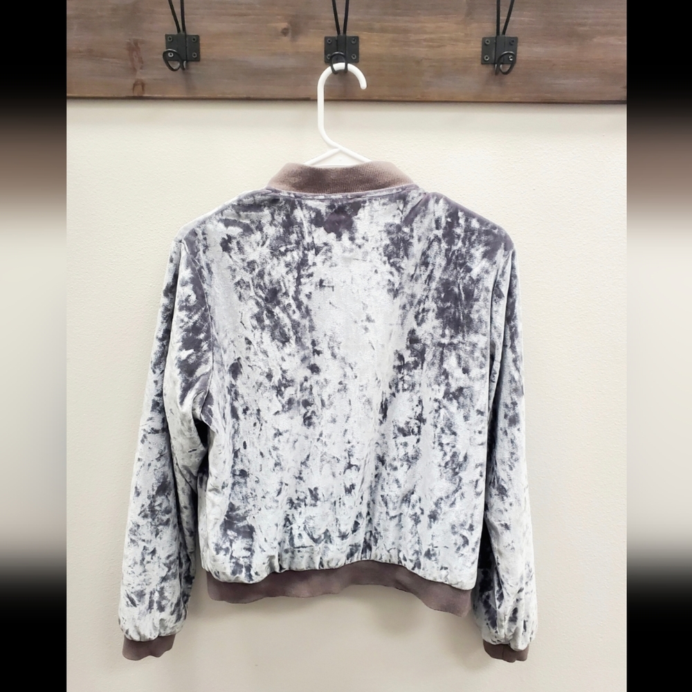 Cloud Chaser gray crushed velvet jacket - Picture 2 of 8